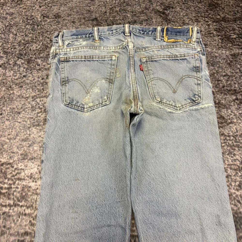 Levi's 517 Bootcut Jeans Mens 36x31 Blue Distressed Western Grunge Vintage Y2K
